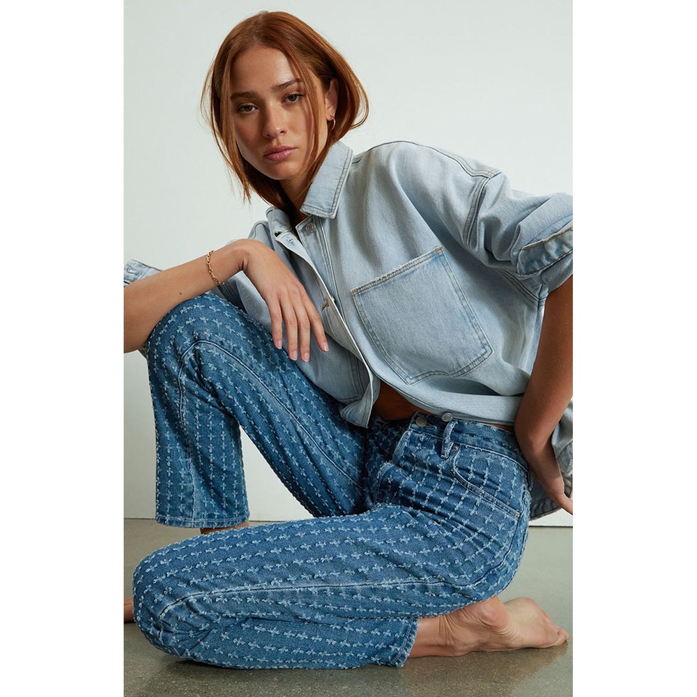 Pacsun Medium Blue Distressed‎ Dad Jeans Blue size 26